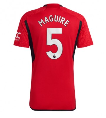 Lacne Muži Futbalové dres Manchester United Harry Maguire #5 2023-24 Krátky Rukáv - Domáci
